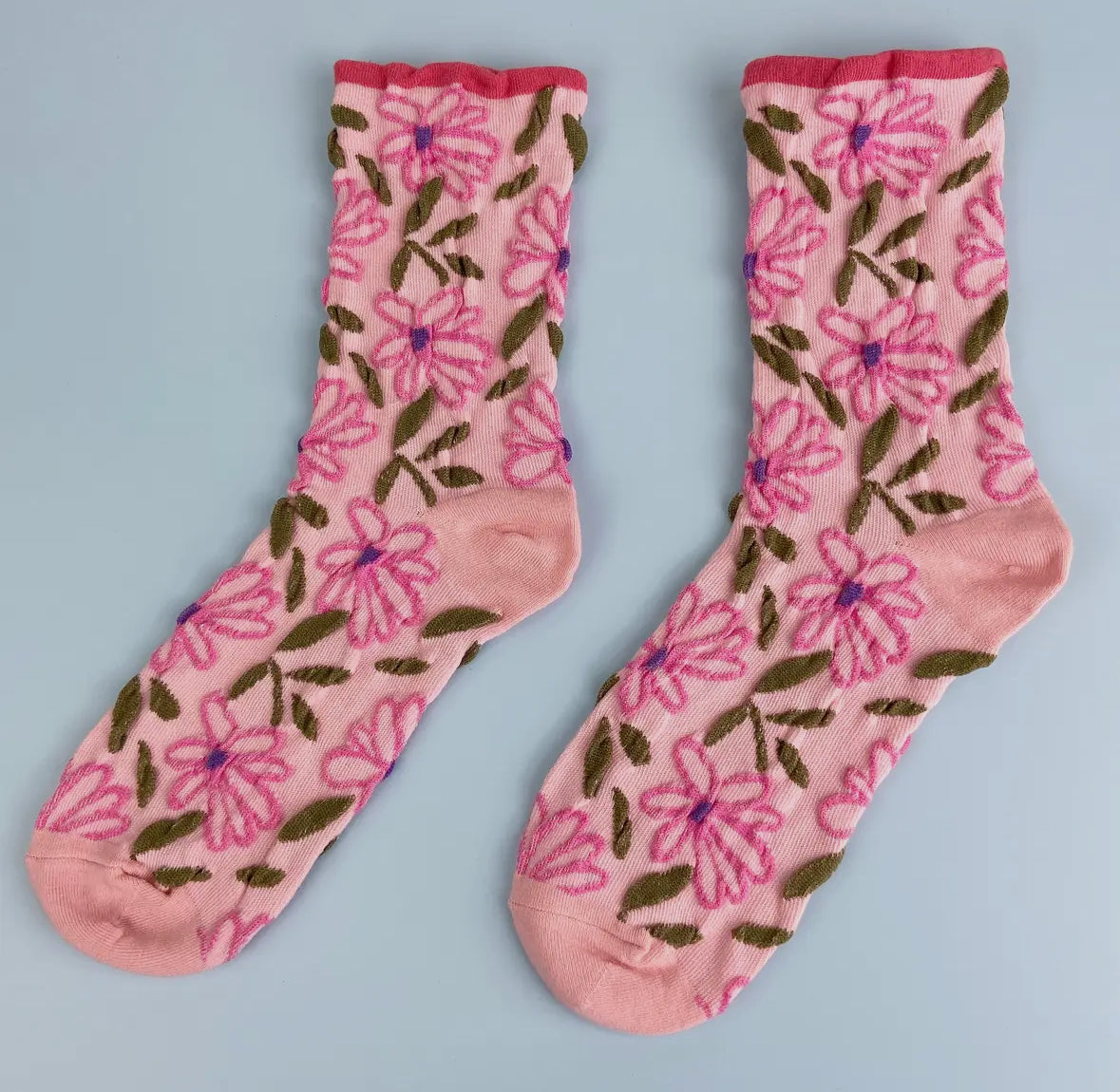 Sweet Flower Tube Socks